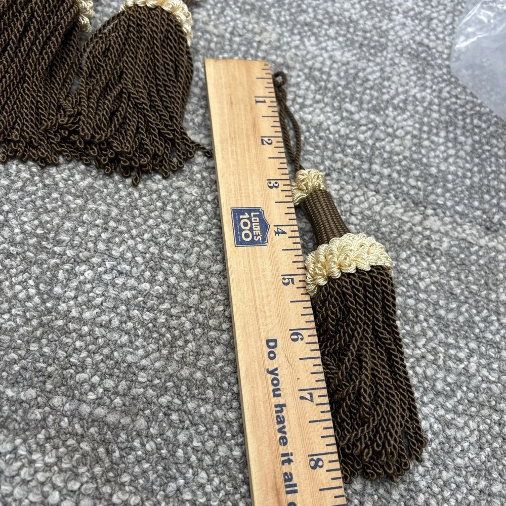 Curtain Tie Backs Decorative Tassels Brown Cream Embellishments Home Decor